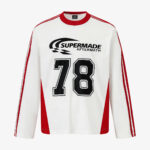 Jersey Digital Print Colorblock Long-Sleeved T-Shirt