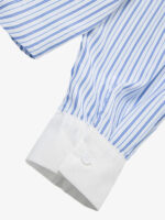 Retro Contrast Flocked Striped Long Sleeve Shirt - Image 6