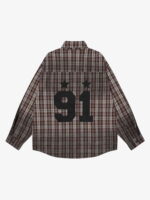 Vintage Distressed Patchwork Star Plaid Shirt