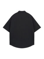 Retro Letter Print Short Sleeve Shirt - 2426 - Image 4