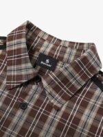 Vintage Distressed Patchwork Star Plaid Shirt - Image 3