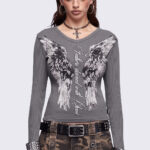 Feathers Stained Top