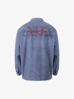 Streetwear Red Star Striped Long Sleeve Shirt - Image 2