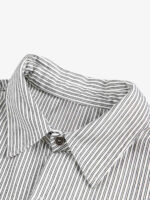 Street Dark Print Striped Long Sleeve Shirt - Image 3
