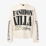 Retro Letter Print Long-Sleeved T-Shirt