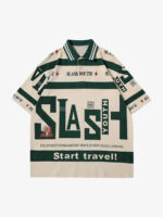 Thesupermade Contrast Color Slash Polo Shirt