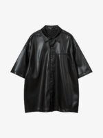 Cleanfit Short-Sleeve PU Leather Shirt