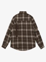 Retro Ripped Patchwork Long Sleeve Plaid Shirt - Image 2
