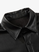 Cleanfit Short-Sleeve PU Leather Shirt - Image 2