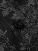 Thesupermade Leaves Pattern  Black Vintage Shirts - Image 3