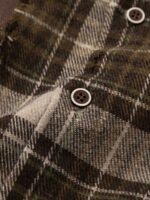 Retro Ripped Patchwork Long Sleeve Plaid Shirt - Image 5
